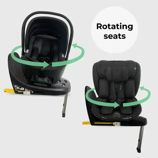 My Babiie MB450 Luxe 3-in-1 Travel System with Spin and Slide Car Seat and Isofix – Feather My Babiie