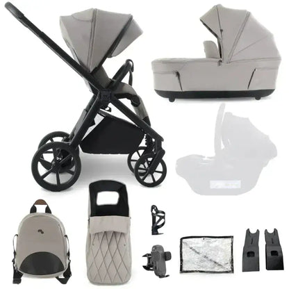 My Babiie MB450 Luxe 3-in-1 Travel System with Spin and Slide Car Seat and Isofix – Mink My Babiie