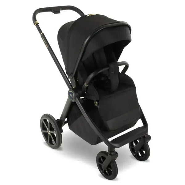 My Babiie MB450 Luxe 3-in-1 Travel System with Spin and Slide Car Seat and Isofix– Black My Babiie