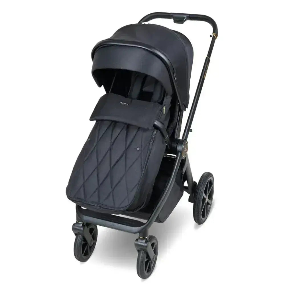My Babiie MB450 Luxe 3-in-1 Travel System with Spin and Slide Car Seat and Isofix– Black My Babiie