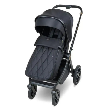 My Babiie MB450 Luxe 3-in-1 Travel System with Spin and Slide Car Seat and Isofix– Black My Babiie