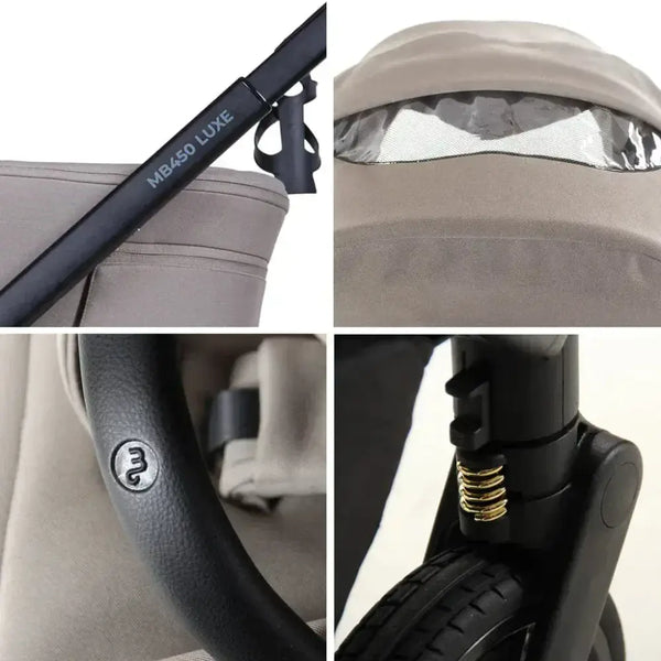 My Babiie MB450 Luxe 3-in-1 Travel System with Spin and Slide Car Seat and Isofix – Mink My Babiie