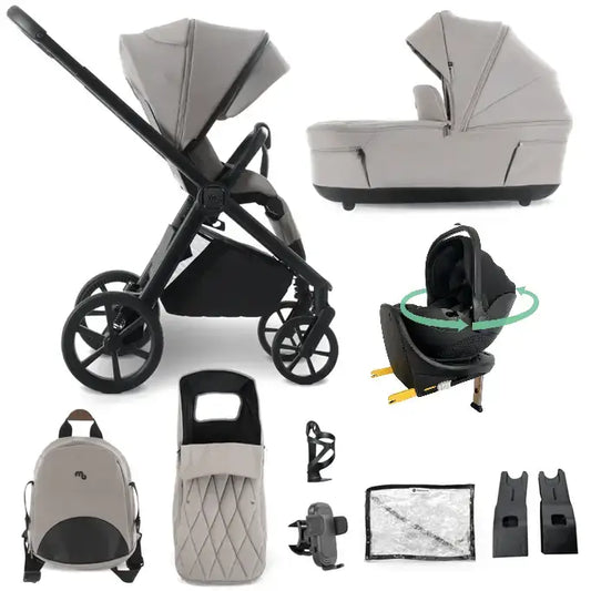 My Babiie MB450 Luxe 3-in-1 Travel System with Spin and Slide Car Seat and Isofix – Mink My Babiie