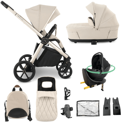 My Babiie MB450 Luxe 3-in-1 Travel System with Spin and Slide Car Seat and Isofix – Feather My Babiie