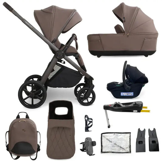 My Babiie MB450 Luxe 4-in-1 Travel System with ISOFIX Base – Cookie (Exclusive)