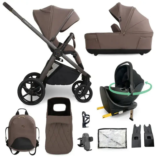 My Babiie MB450 Luxe 4-in-1 Travel System with Spin & Slide ISOFIX Base – Cookie (Exclusive)