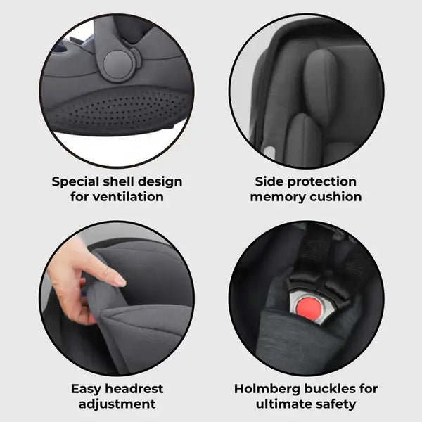 My Babiie MB450 Luxe All Stages Bundle with Spin & Slide Car Seats – Cookie (Exclusive)