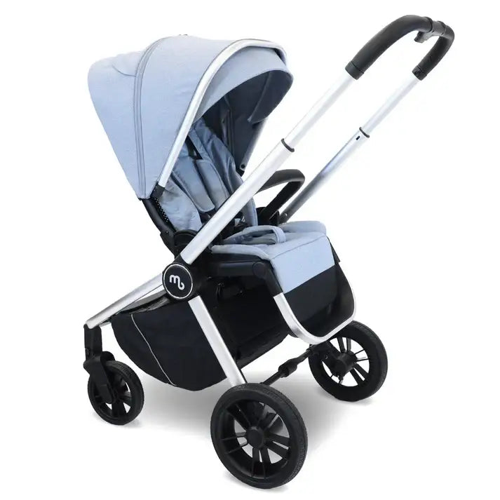 My Babiie MB450i 4-in-1 i-Size Travel System with Spin & Slide ISOFIX Base – Steel Blue