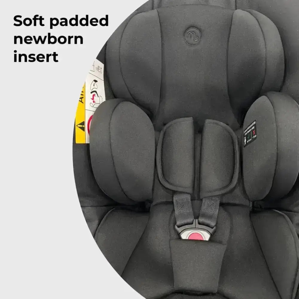 My Babiie MB450 Luxe 3-in-1 Travel System with Spin and Slide All Stages Bundle– Black My Babiie