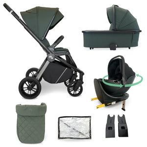 My Babiie MB450i 4-in-1 i-Size Travel System with Spin & Slide ISOFIX Base – Green