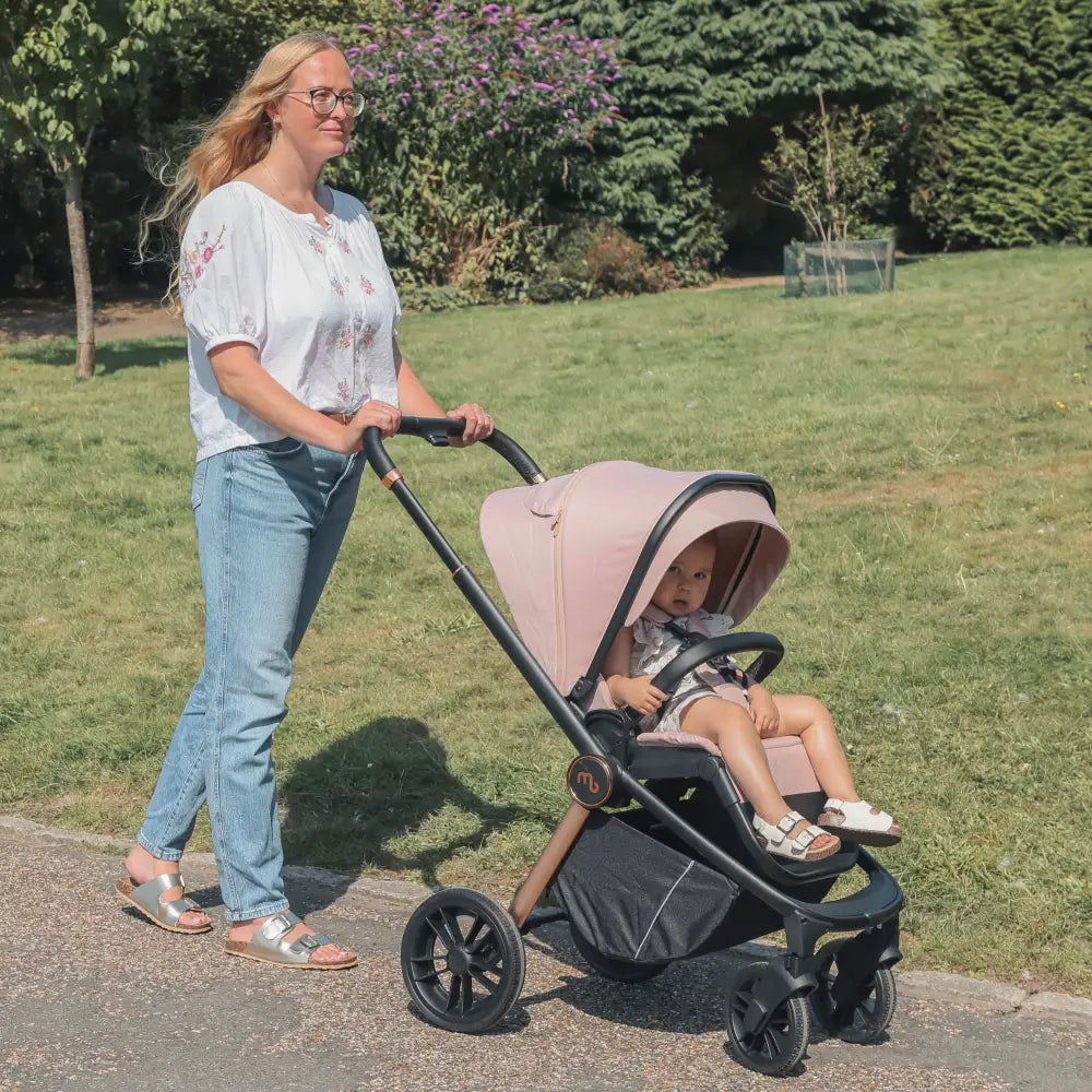 My Babiie MB450i 4-in-1 i-Size Travel System with Spin & Slide ISOFIX Base – Pink