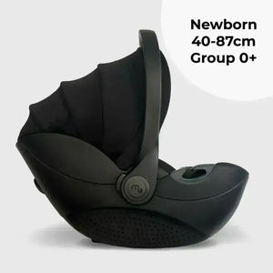 My Babiie MB450 Luxe 3-in-1 Travel System with Spin and Slide Car Seat and Isofix– Black My Babiie
