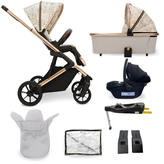 My Babiie MB500i 3-in-1 i-Size + Isofix Base Travel System -Rose Gold Marble General My Babiie