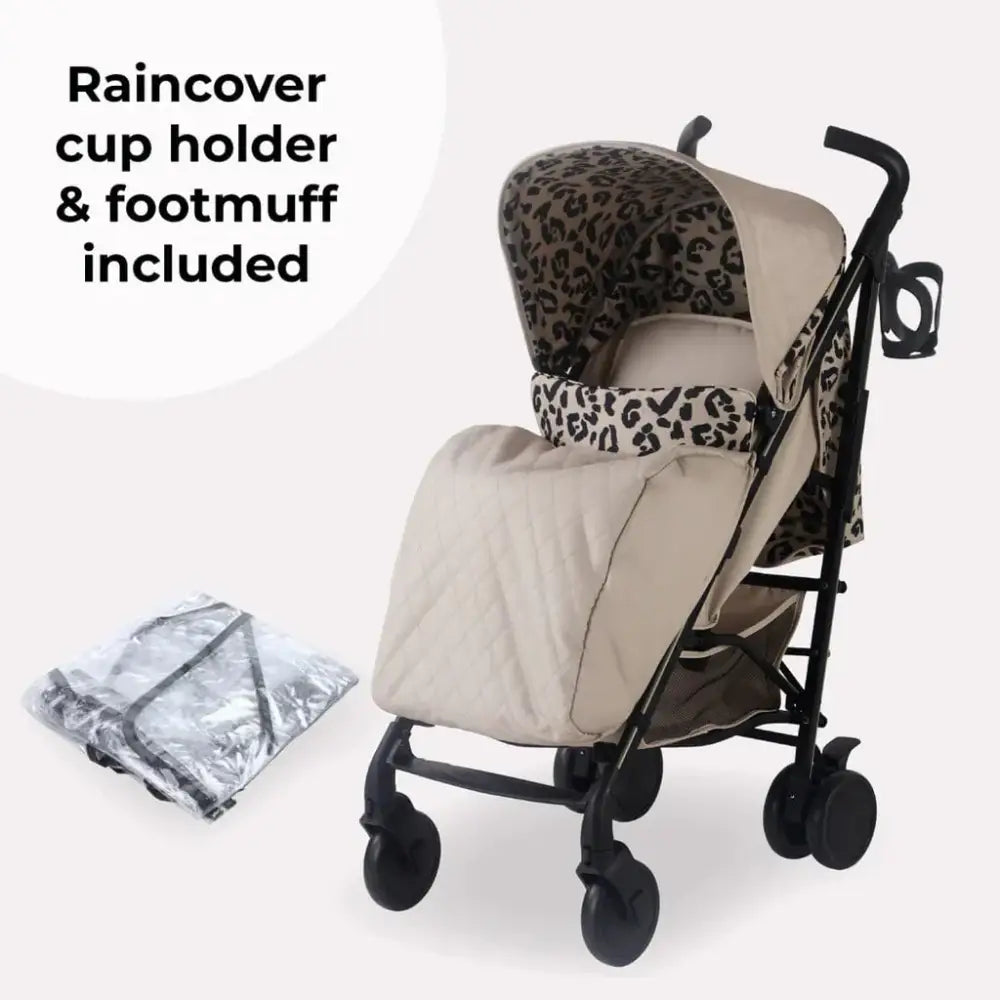 My Babiie MB51 Plus Stroller with Raincover - Fawn Leopard General My Babiie