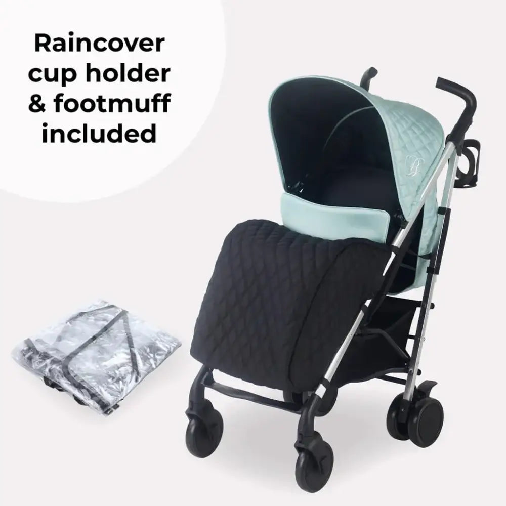 My Babiie MB51 Plus Stroller with Raincover - Quilted Aqua General My Babiie
