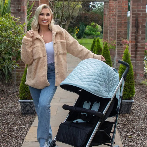 My Babiie MB51 Plus Stroller with Raincover - Quilted Aqua General My Babiie