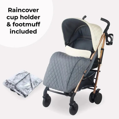 My Babiie MB51 Plus Stroller with Raincover - Quilted Champagne General My Babiie
