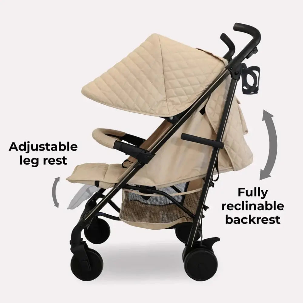 My Babiie MB51 Plus Stroller with Raincover - Quilted Sand General My Babiie