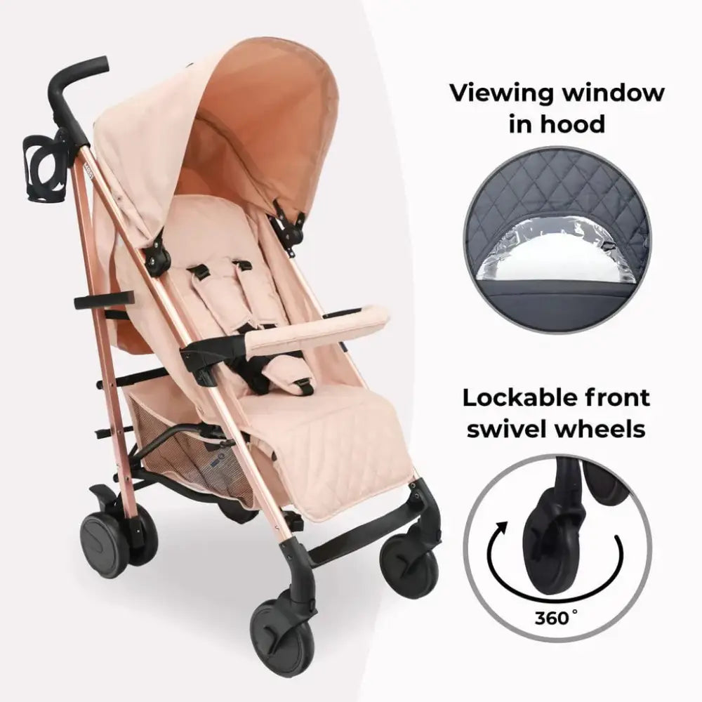 My Babiie MB51 Plus Stroller with Raincover - Rose Gold Blush General My Babiie
