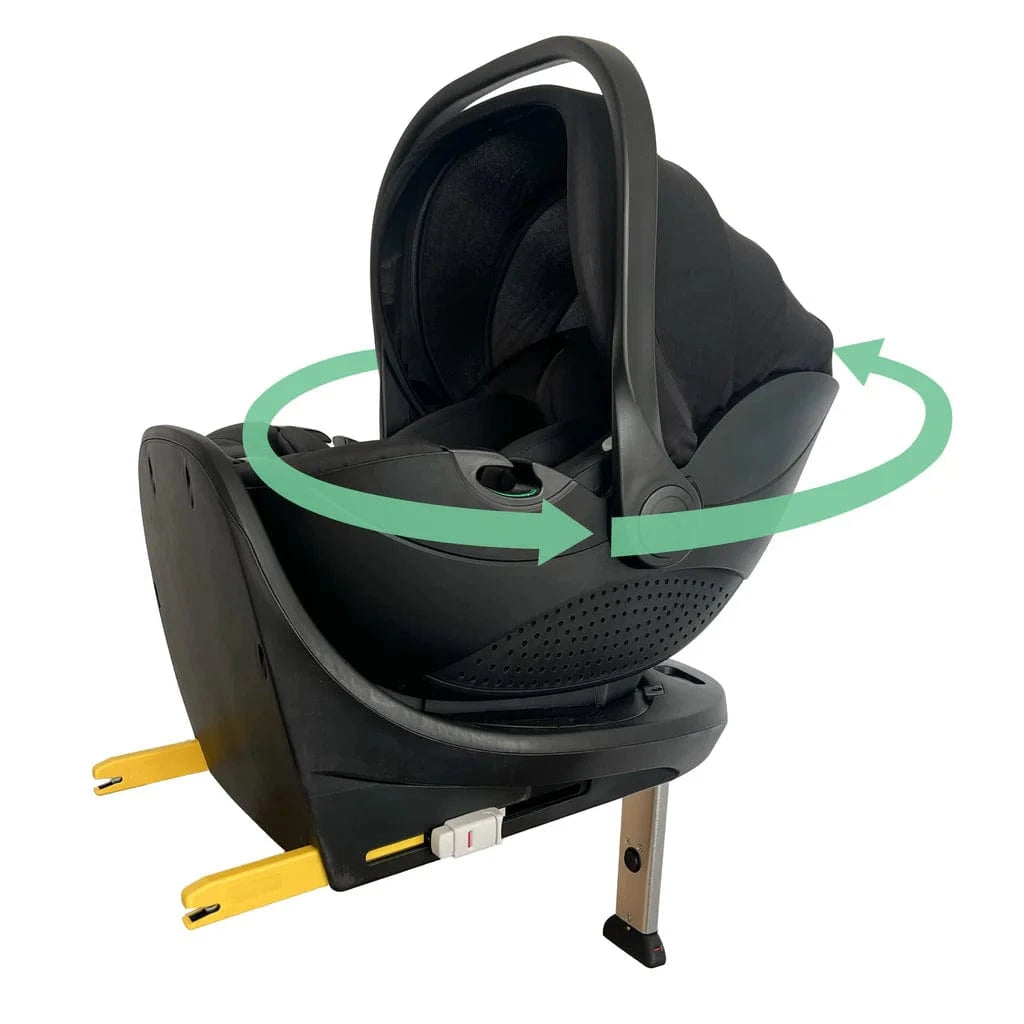 My Babiie Travel System 3 in 1 - MB450 i-Size 360 Spin Car Seat With Isofix- Steel Blue My Babiie