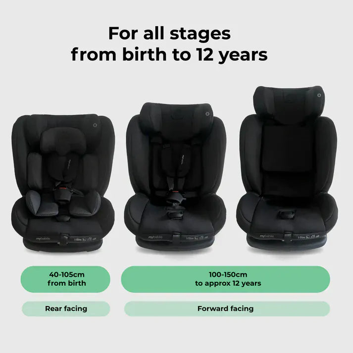My Babiie MBCS100 2-in-1 Convertible R129 Car Seat - Black My Babiie