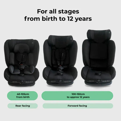 My Babiie MBCS100 2-in-1 Convertible R129 Car Seat - Black My Babiie