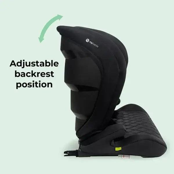 My Babiie MBCS23 i-Size (100-150cm) High Back Booster Car Seat - Black My Babiie