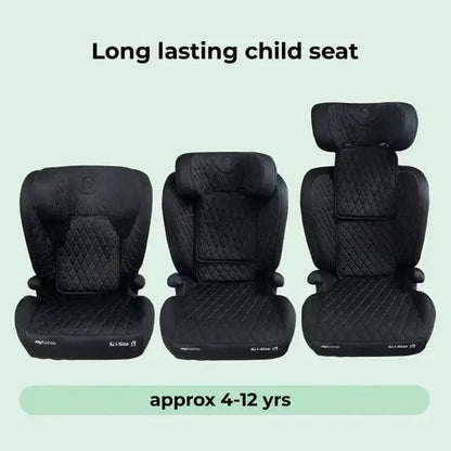 My Babiie MBCS23 i-Size (100-150cm) High Back Booster Car Seat - Black My Babiie