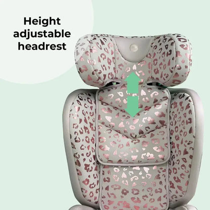 My Babiie MBCS23 i-Size (100-150cm) High Back Booster Car Seat - Blush Leopard My Babiie
