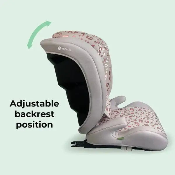 My Babiie MBCS23 i-Size (100-150cm) High Back Booster Car Seat - Blush Leopard My Babiie