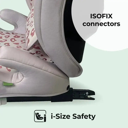 My Babiie MBCS23 i-Size (100-150cm) High Back Booster Car Seat - Blush Leopard My Babiie