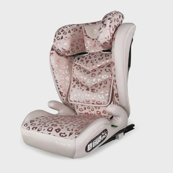 My Babiie MBCS23 i-Size (100-150cm) High Back Booster Car Seat - Blush Leopard My Babiie