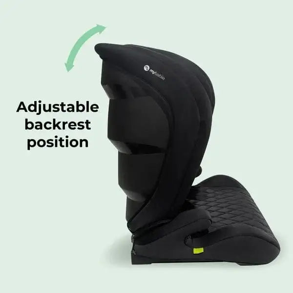My Babiie MBCS23 Lite i-Size (100-150cm) High Back Booster Car Seat - Black My Babiie