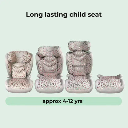 My Babiie MBCS23 Lite i-Size (100-150cm) High Back Booster Car Seat - Blush Leopard My Babiie