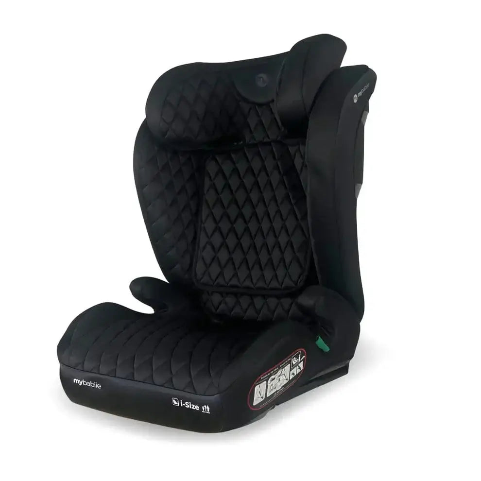 My Babiie MBCS23 Lite i-Size (100-150cm) High Back Booster Car Seat - Black My Babiie