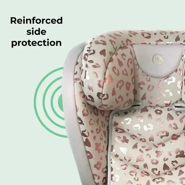 My Babiie MBCS23 Lite i-Size (100-150cm) High Back Booster Car Seat - Blush Leopard My Babiie