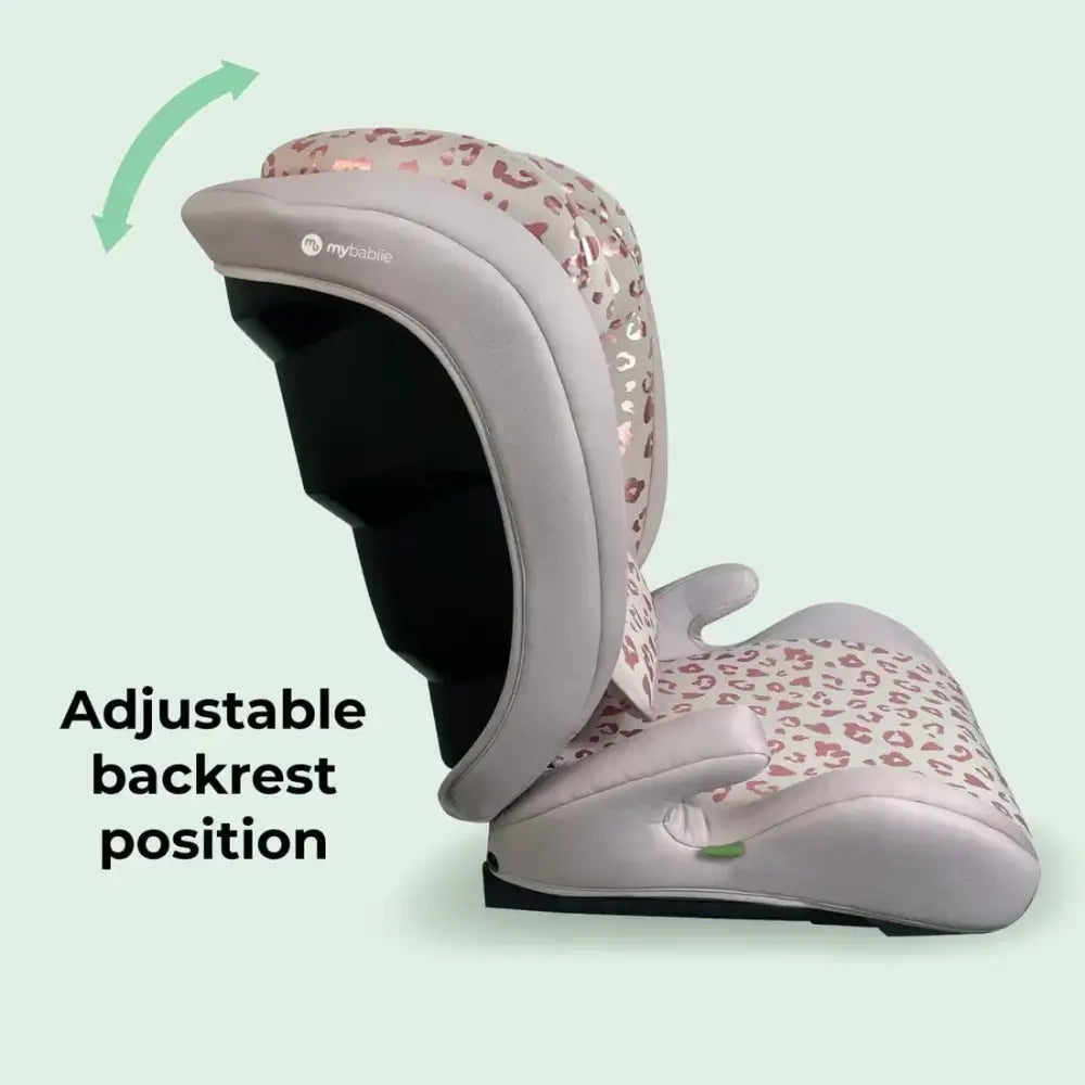 My Babiie MBCS23 Lite i-Size (100-150cm) High Back Booster Car Seat - Blush Leopard My Babiie