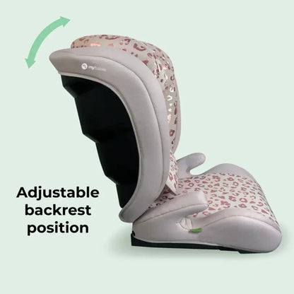 My Babiie MBCS23 Lite i-Size (100-150cm) High Back Booster Car Seat - Blush Leopard My Babiie