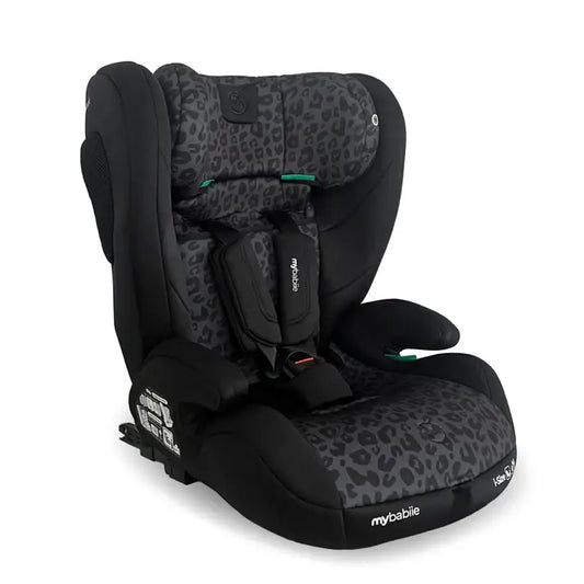 My Babiie MBCS75 Toddler to Booster R129 Car Seat with ISOFIX - Black Leopard