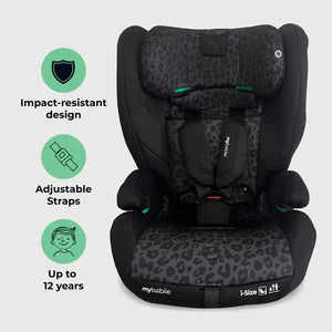 My Babiie MBCS75 Toddler to Booster R129 Car Seat with ISOFIX - Black Leopard