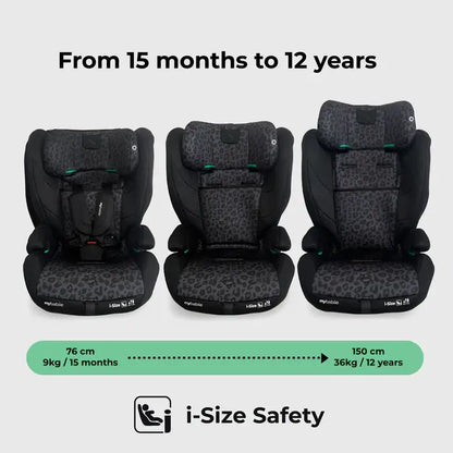 My Babiie MBCS75 Toddler to Booster R129 Car Seat with ISOFIX - Black Leopard