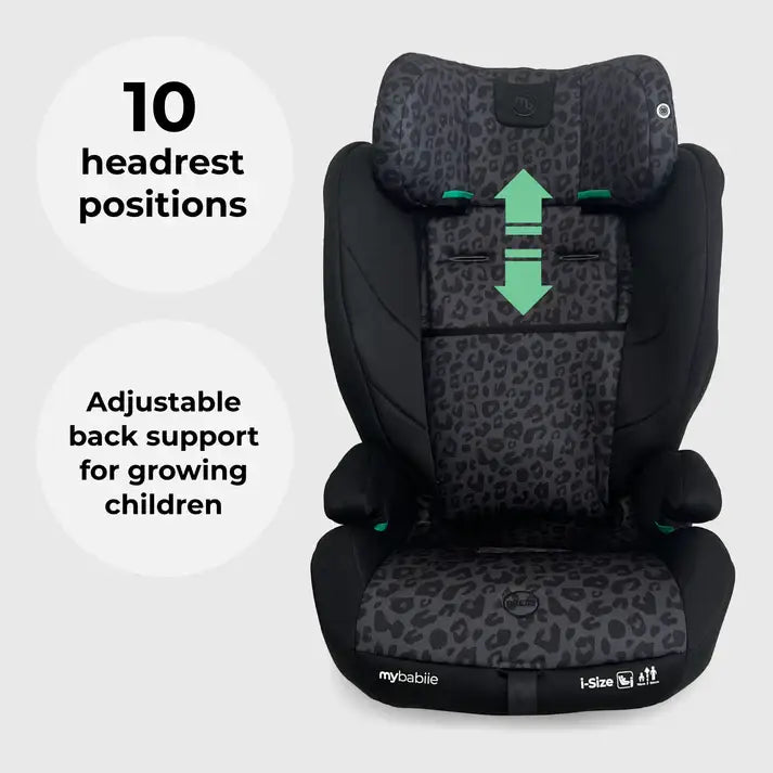 My Babiie MBCS75 Toddler to Booster R129 Car Seat with ISOFIX - Black Leopard