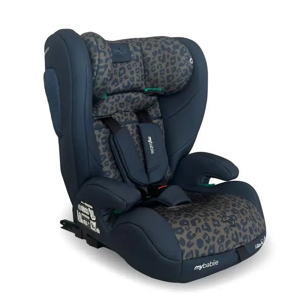 My Babiie MBCS75 Toddler to Booster R129 Car Seat with ISOFIX - Navy Leopard