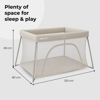 My Babiie MBTC2 Air-Light 2-in-1 Travel Cot with Bassinet – Ivory My Babiie