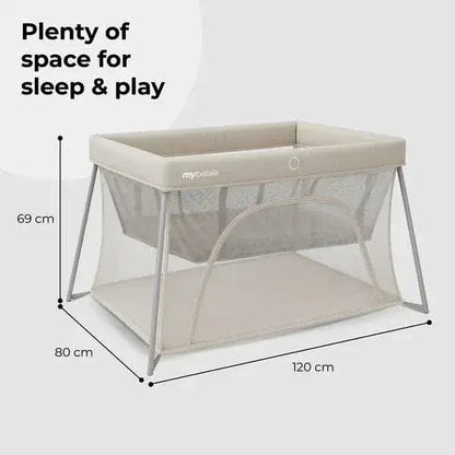 My Babiie MBTC3 Air-Light 3-in-1 Travel Cot with Bassinet – Ivory My Babiie