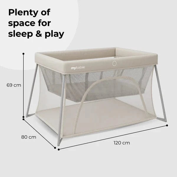 My Babiie MBTC3 Air-Light 3-in-1 Travel Cot with Bassinet – Ivory My Babiie