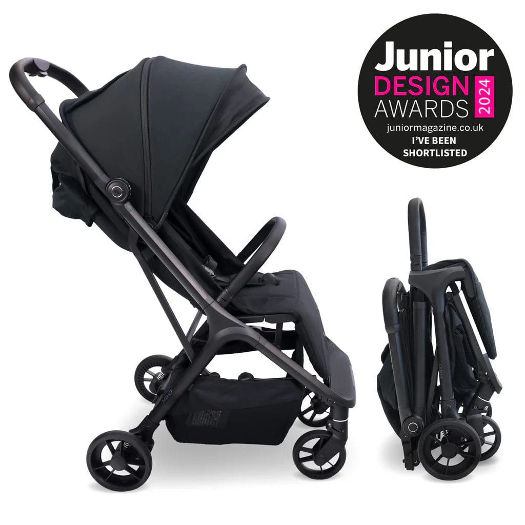 My Babiie MBx7 Plus Auto Fold Stroller - Black  My Babiie   