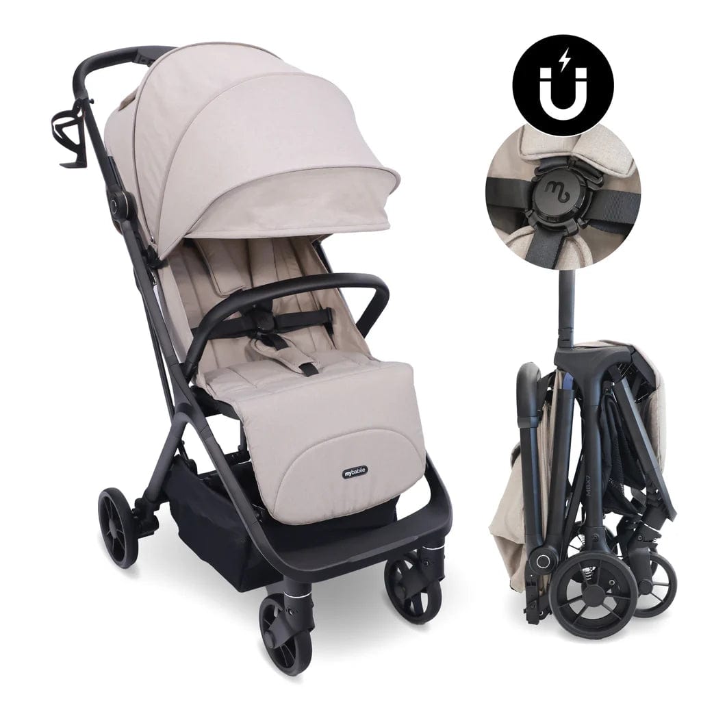 My Babiie MBx7 Plus Auto Fold Stroller - Camel  My Babiie   