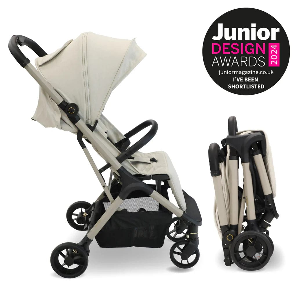 My Babiie MBx7 Plus Auto Fold Stroller - Ivory  My Babiie   