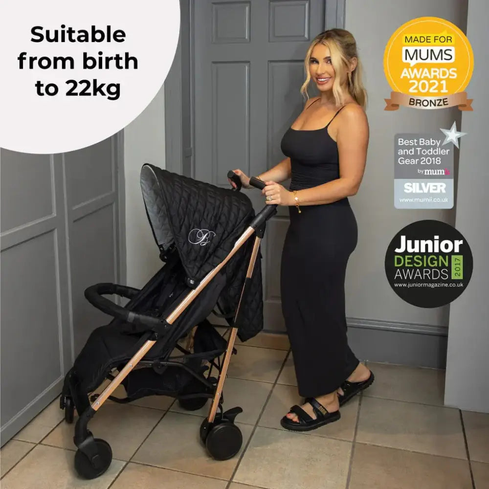 My Babiie Plus MB51 Stroller with Raincover - Quilted Black stroller My Babiie